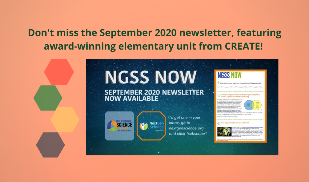 Photo of September issue of NGSS newsletter