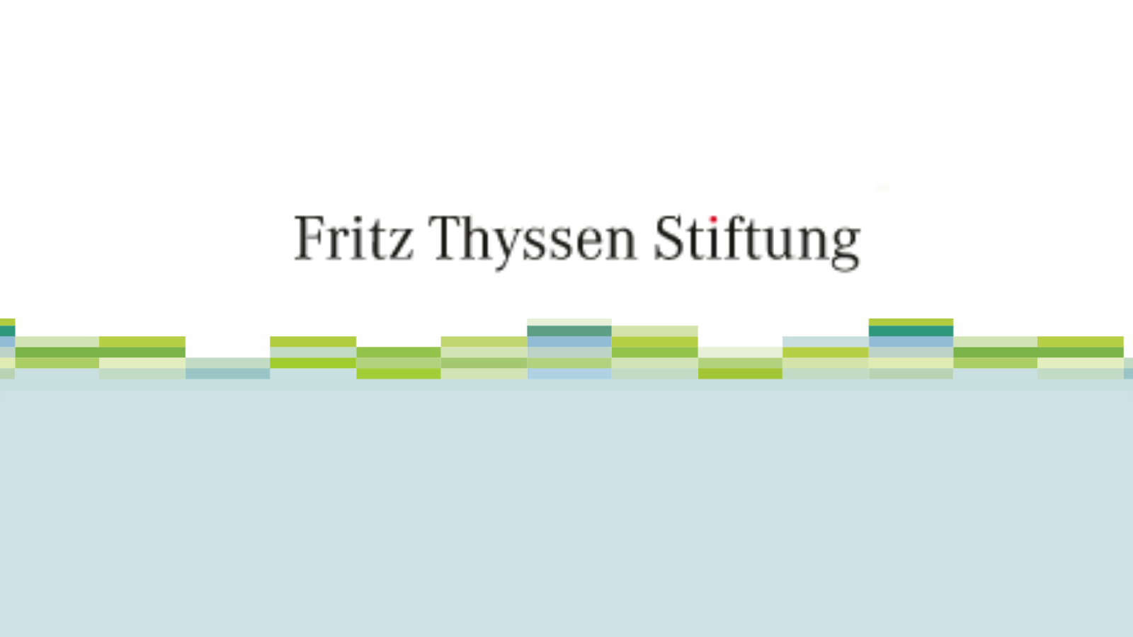 Fritz Thyssen Stiftung with design of rectangles underneath