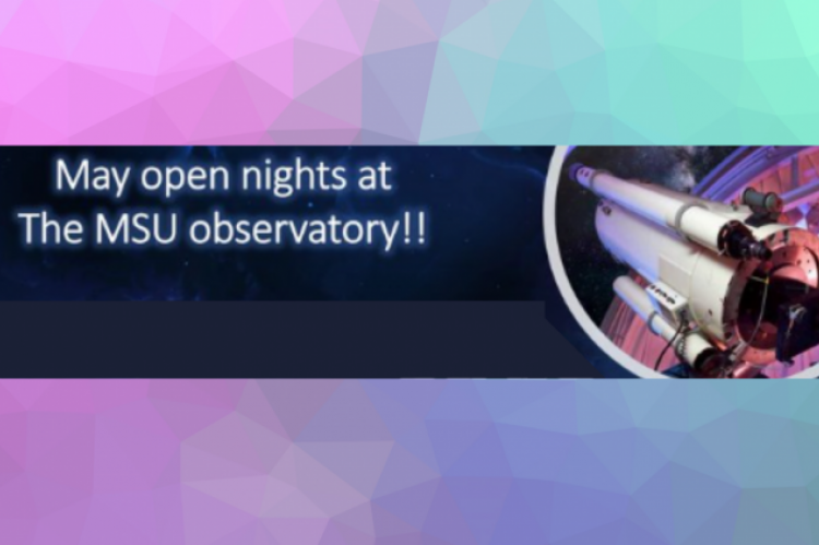 May open nights at the MSU Observatory, picture of telescope