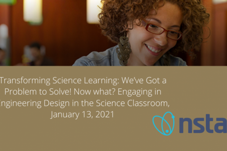 NSTA logo with title of webinar for January 13, 2021