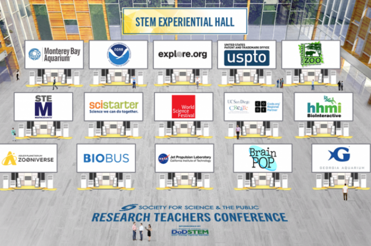 graphic of Society for Science demo hall