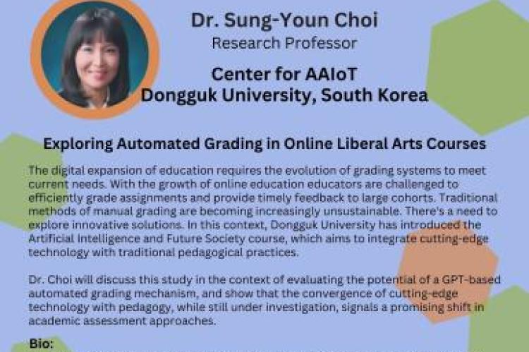 photo of information flyer about Sung-Youn's talk