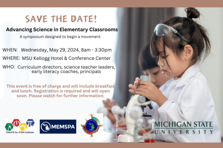 Registration is open! Advancing Science in Elementary Classrooms: A Call to Action 