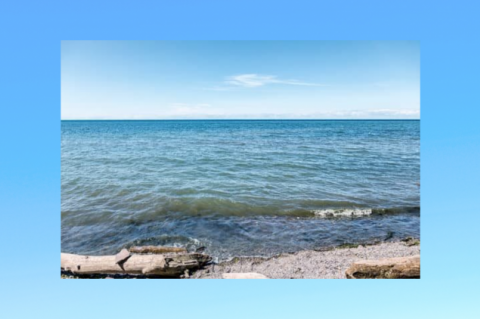 photo of Lake Michigan from beach area