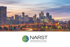Photo of downtown Denver, CO; NARST, A global organization for improving science education and through research